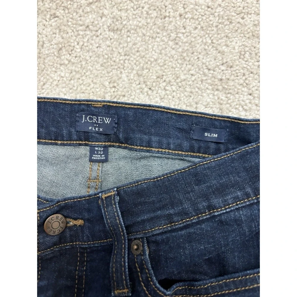 Men's J Crew Blue Denim Jeans Slim Fit Straight Size 32x32 Preppy